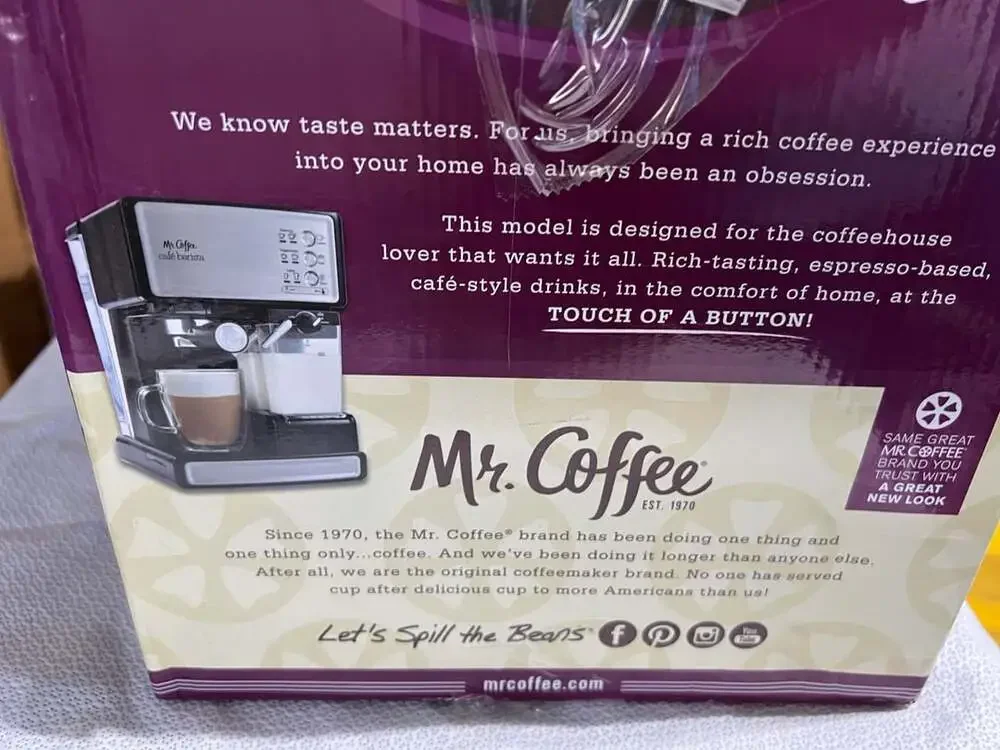Mr. Coffee Café Barista Espresso, Cappuccino, and Latte Maker (BVMC-ECMP1000 Ser